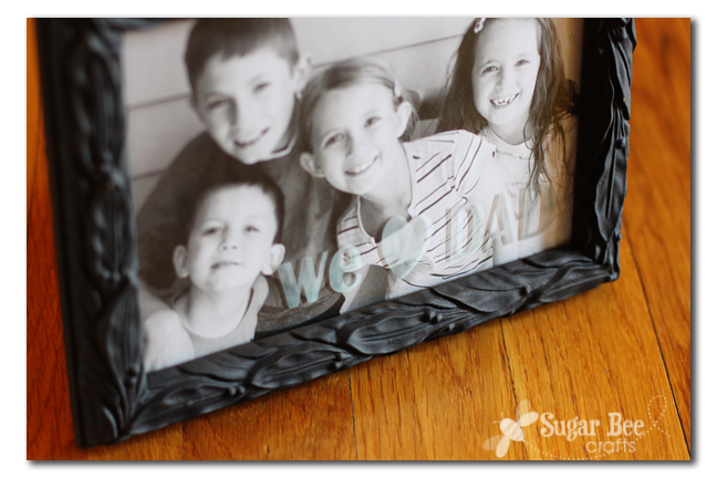 Glass Etched Father's Day Frame - Sugar Bee Crafts