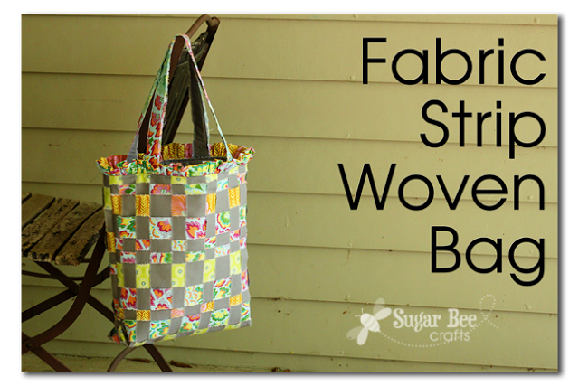 Fabric Strip Woven Bag - Sugar Bee Crafts