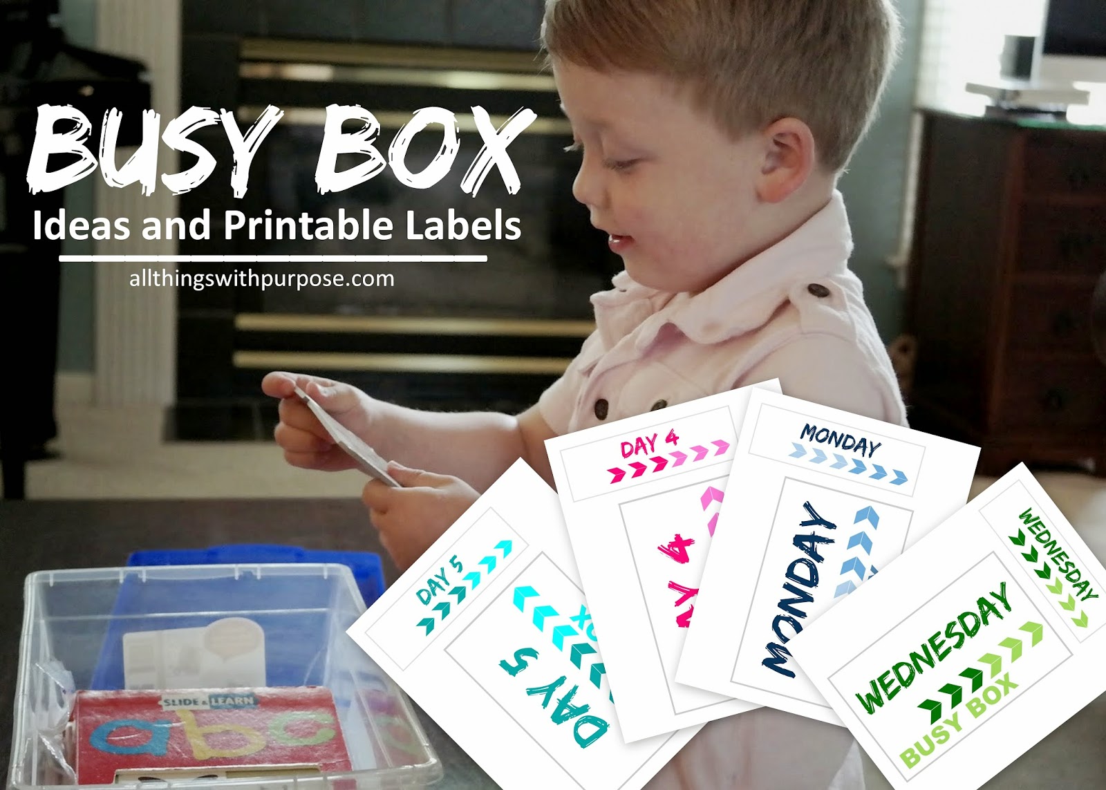 Printable Preschool Cutting Busy Box - Fun with Mama