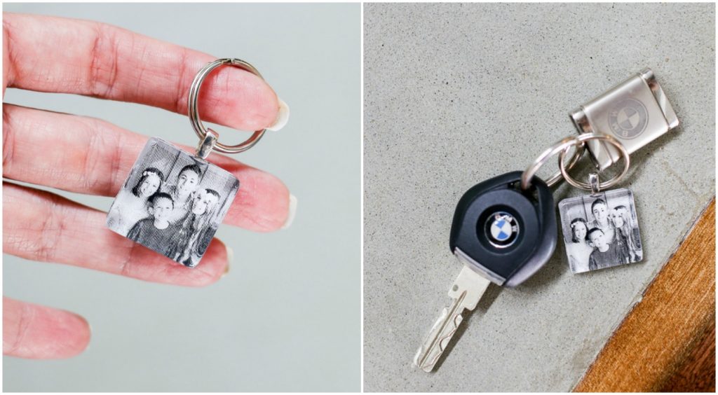 DIY Custom Handmade Photo Keychain Gift Idea for Dads