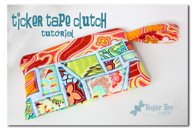 Ticker Tape Clutch Tutorial - Sugar Bee Crafts