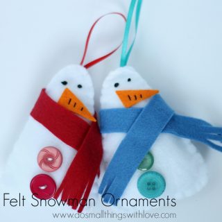 Felt snowman ornaments