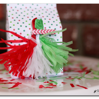 Tissue paper tassle bow idea copy
