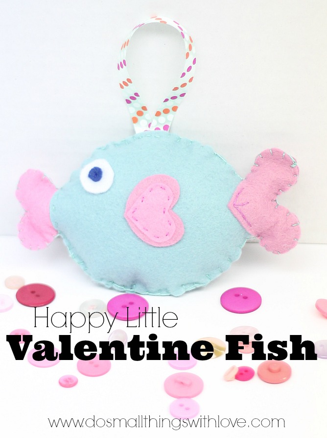 Happy Little Valentine Fish - Sugar Bee Crafts