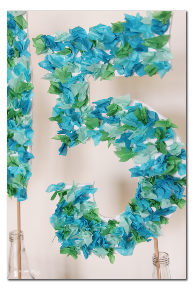 How To Make a Tissue Paper Birthday Number • Kids Activities Blog