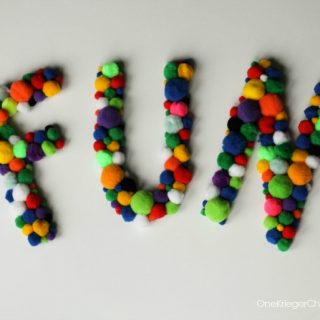 Fun pom pom letters quick and easy make today for summer decor onekriegerchick com