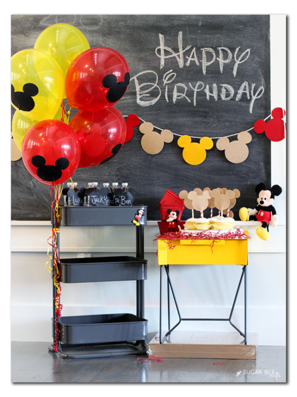 Mickey Mouse Party Ideas - Sugar Bee Crafts