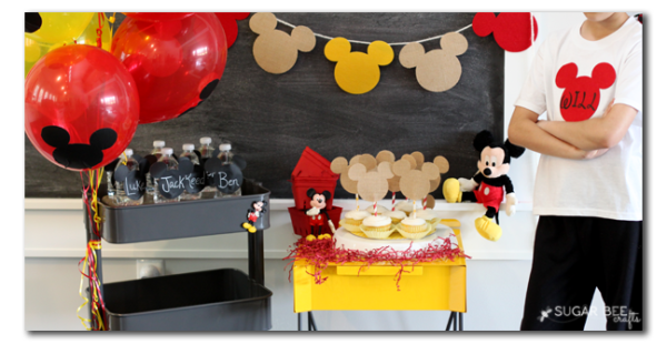 Mickey Mouse Party Ideas - Sugar Bee Crafts