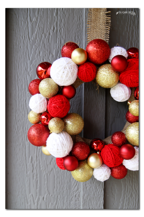 Yarn Ball Wreath Sugar Bee Crafts
