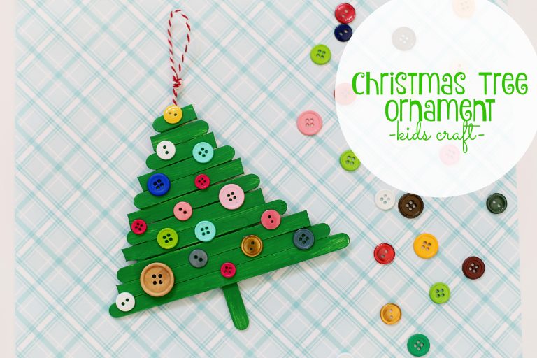 Christmas Tree Ornament Kids Craft - Sugar Bee Crafts