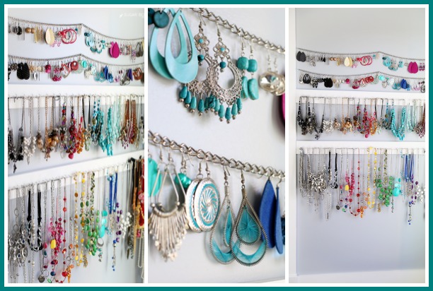 An Easy Wall-Mounted DIY Jewelry Organizer - The Homes I Have Made