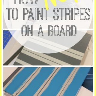 Paint stripes on a board