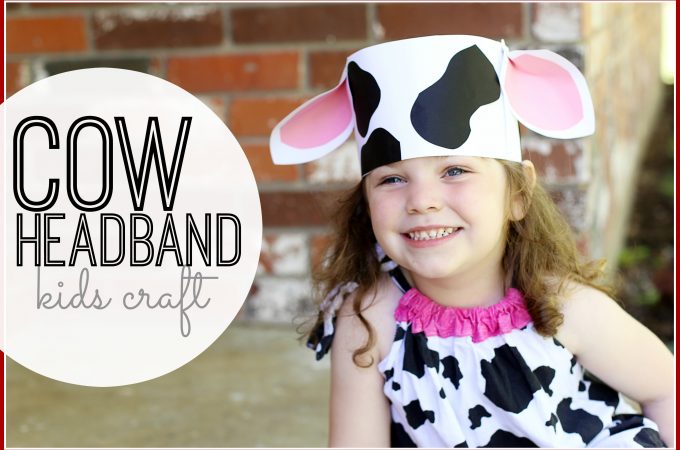 Cow headband kids craft dairy