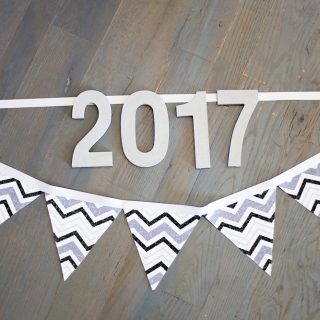 No sew new years banner