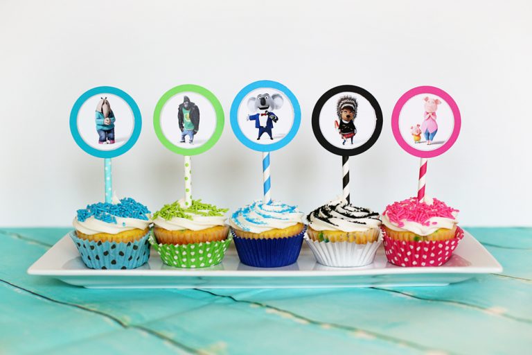 SING DIY Cupcake Toppers - Sugar Bee Crafts