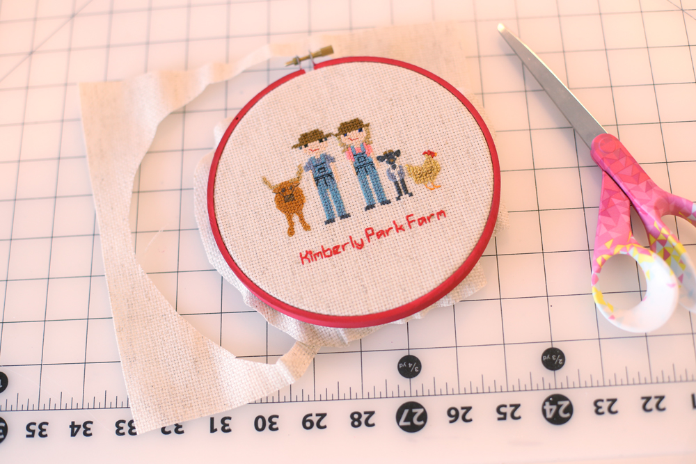 How to Display Cross Stitch in a Hoop - Sugar Bee Crafts