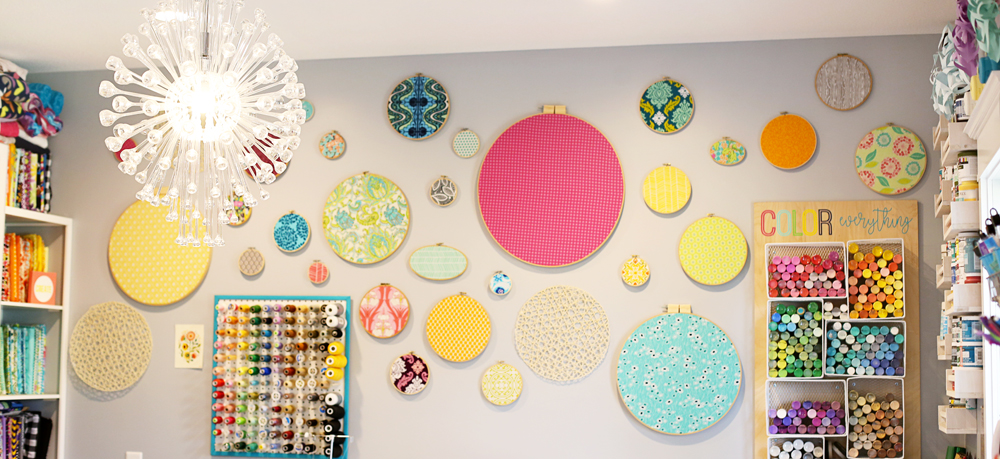 Fabric Hoop Wall Decor - Sugar Bee Crafts