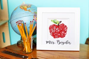 Button Apple Art - Teacher Appreciation Gift Idea - Sugar Bee Crafts