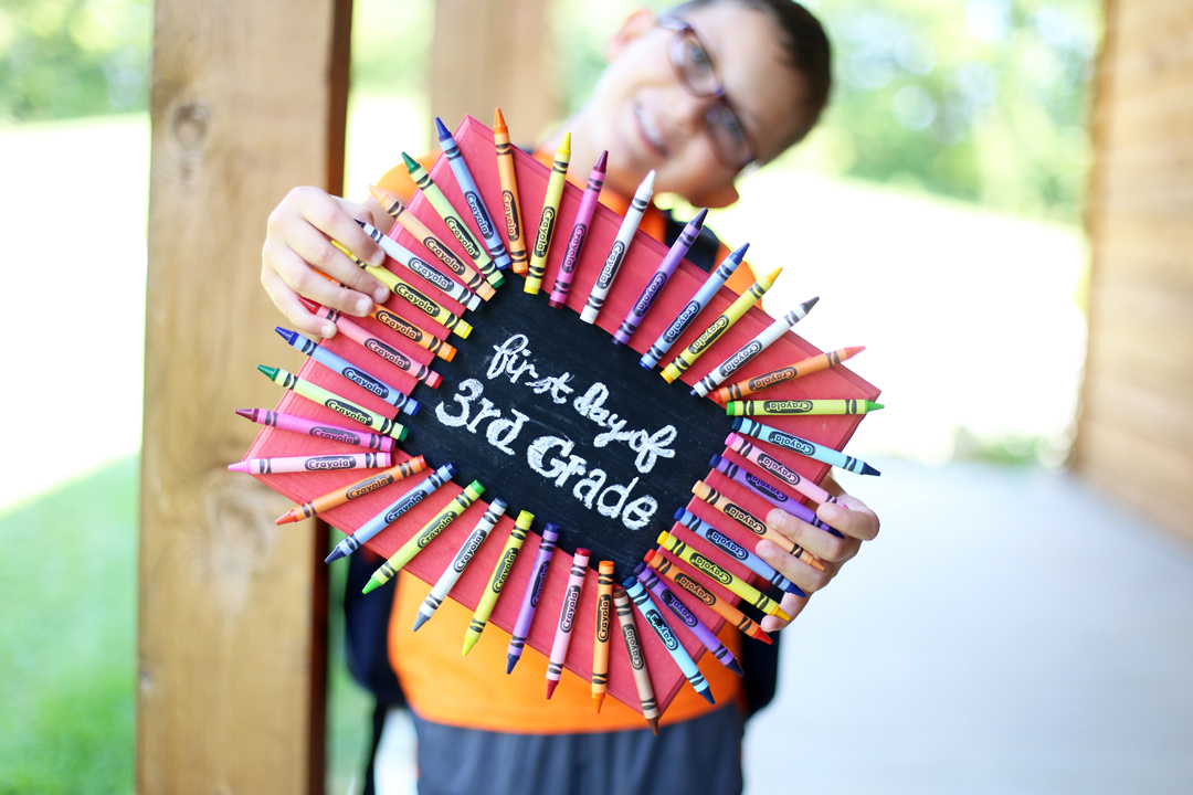 First Day and Last Day of School Chalkboard Sign with Frame,Back to School  Board