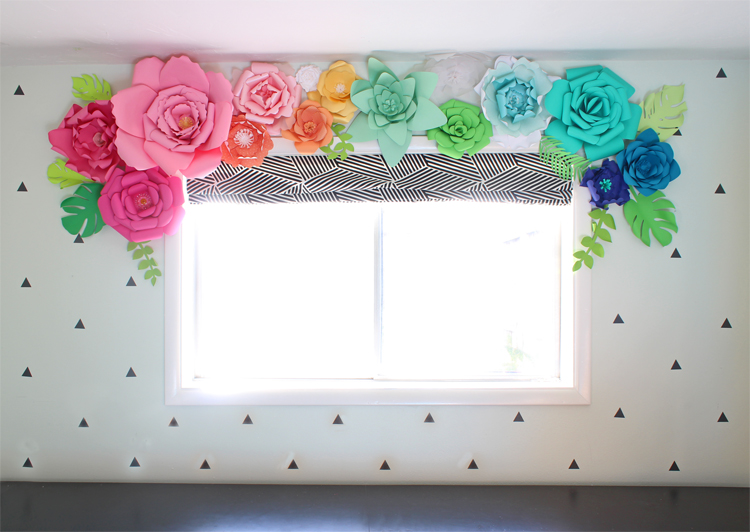paper flower window valance