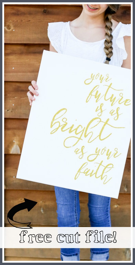 Future as bright as faith free cut file silhouette svg