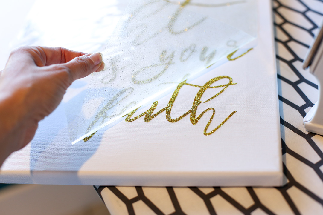 The Secret to putting Vinyl on Canvas Sugar Bee Crafts