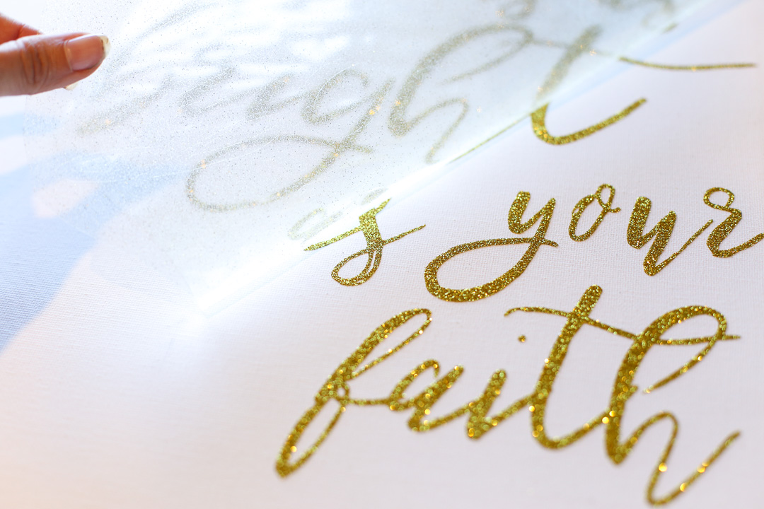 The Secret to putting Vinyl on Canvas Sugar Bee Crafts