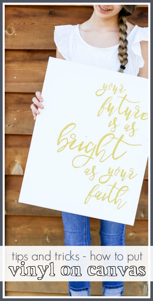 The Secret to putting Vinyl on Canvas - Sugar Bee Crafts