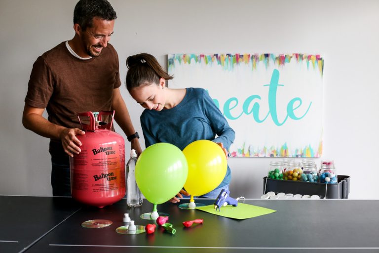 Balloon Hovercraft STEM project idea - Sugar Bee Crafts