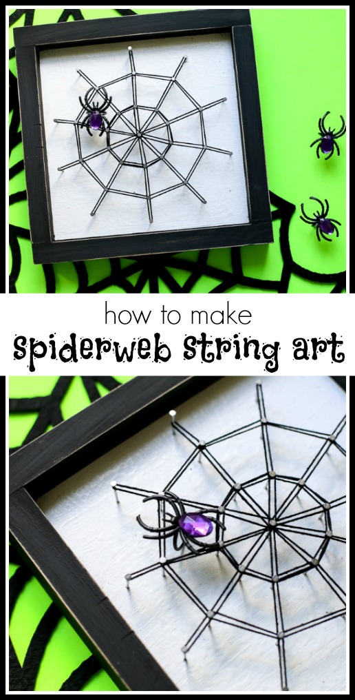 How to make spiderweb string art