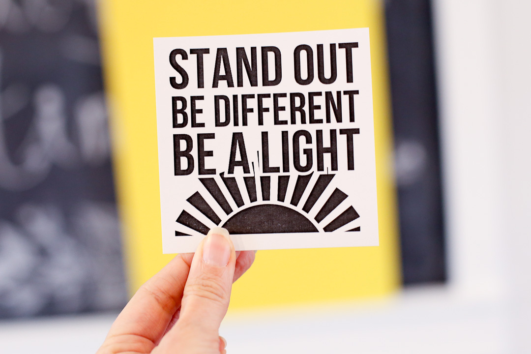 Stand out Be Different Be A Light - Sugar Bee Crafts