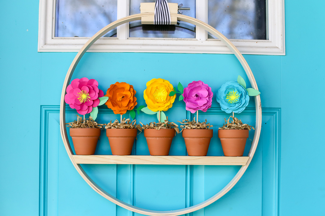 Mini Flower Pot Spring Wreath Idea Sugar Bee Crafts
