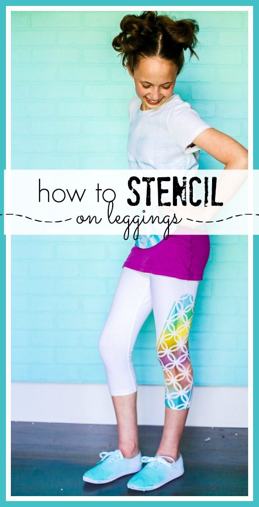 Summer craft idea how to stencil on leggings