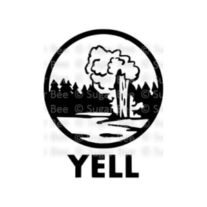 Yellowstone national park circle logo watermark