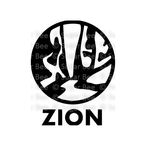 Zion national park circle logo watermark