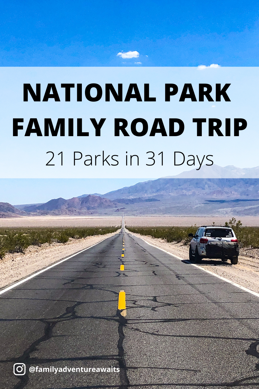 National park family road trip