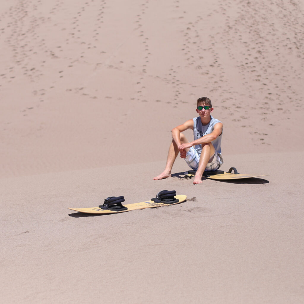 Sandboarding and sledding at great sand dunes 9