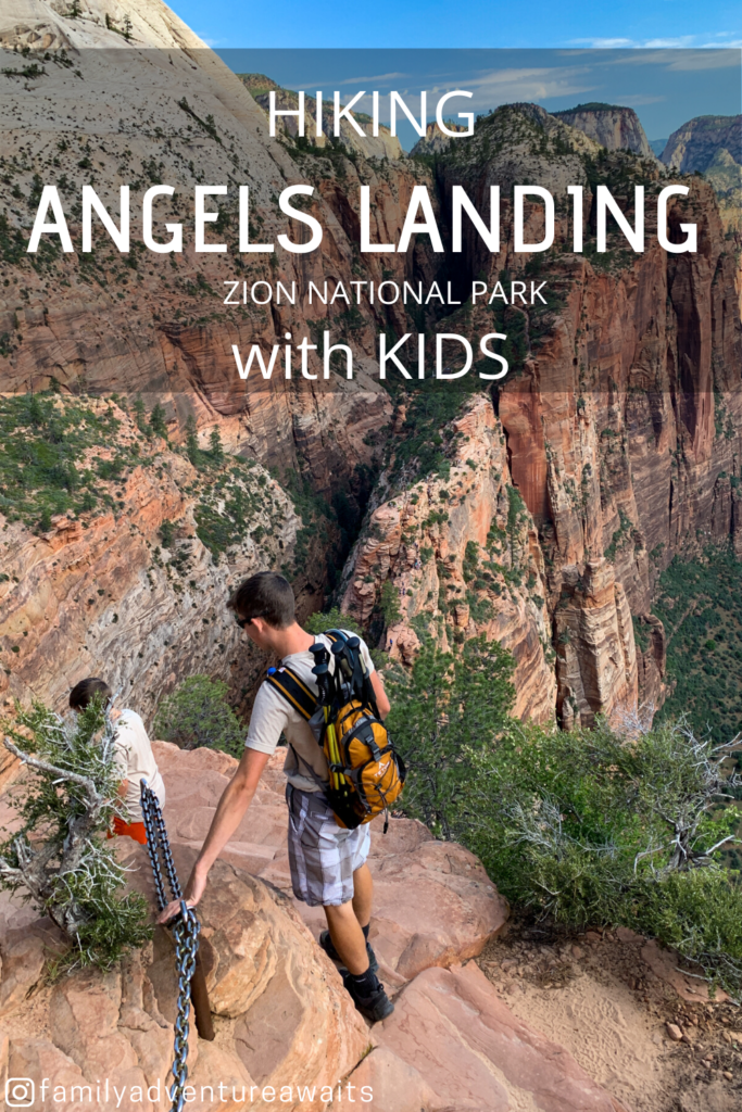 Hiking angels landing with kids