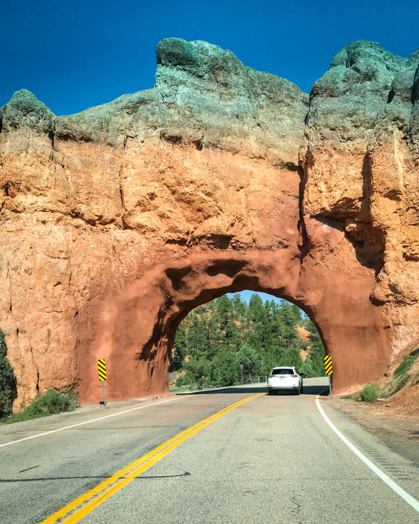 Red canyon highway 12 on Day 4 Southwest family road trip itinerary