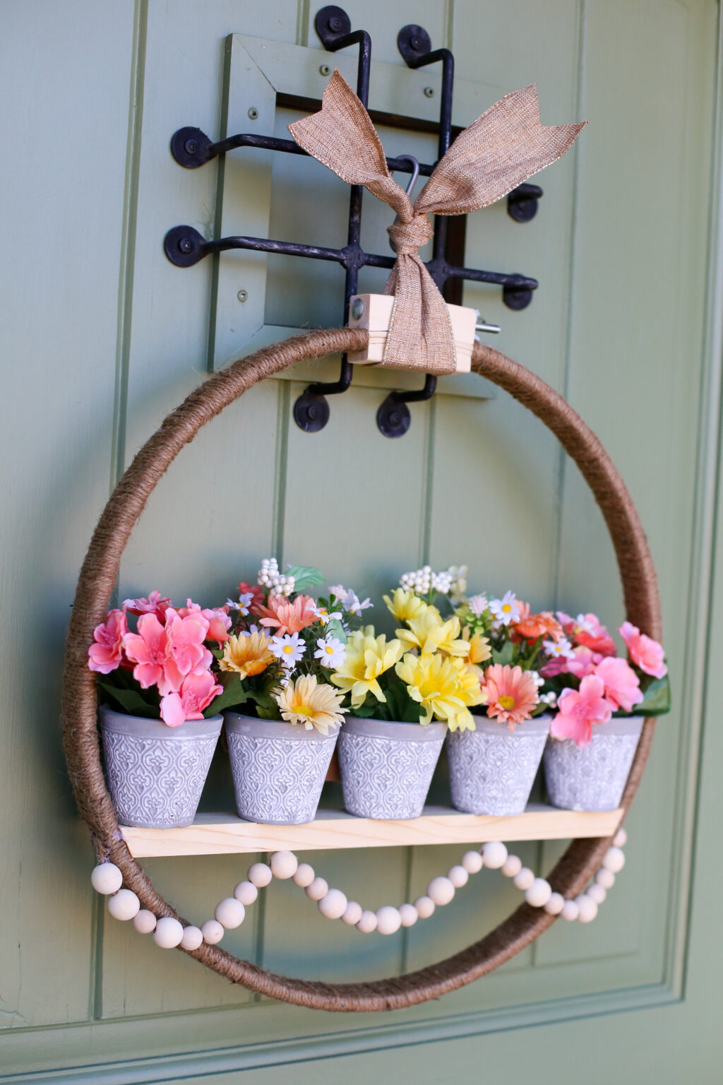 Spring Floral Pot Wreath Sugar Bee Crafts