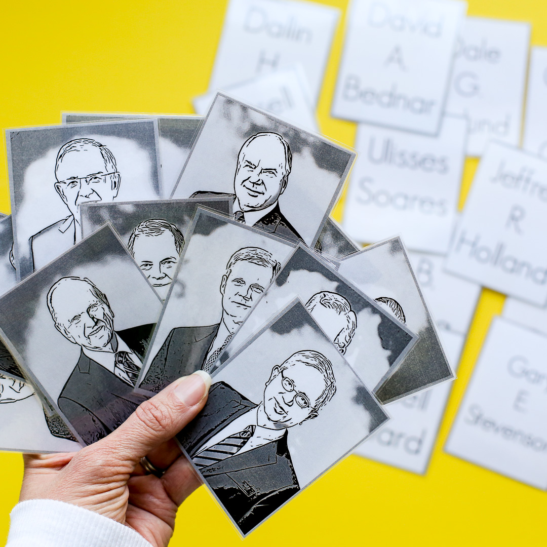 LDS Prophet and Apostles Matching Cards, Conference Game - Sugar Bee Crafts