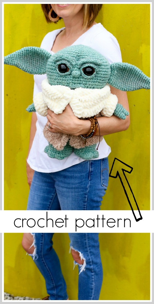 Large baby yoda doll crochet pattern idea