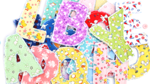 fabric alphabet letters gift idea