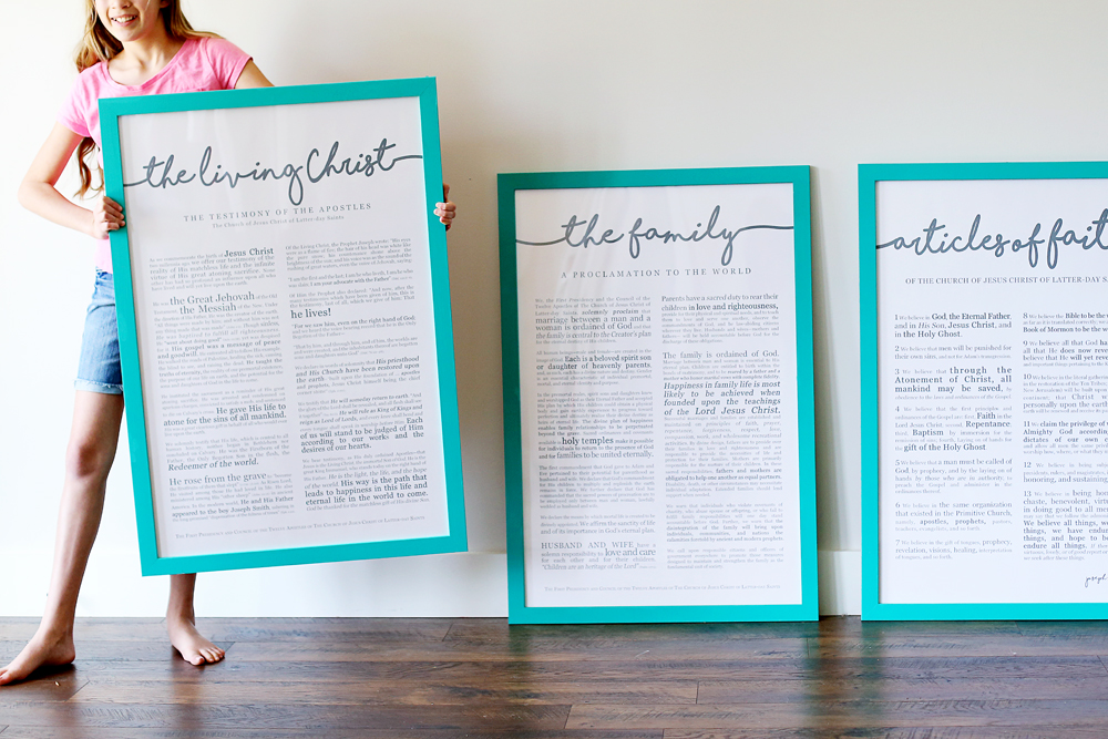 Living christ family proclamation large prints modern