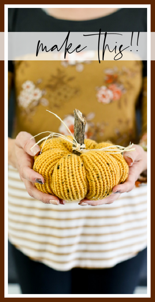 yarn pumpkin craft for fall