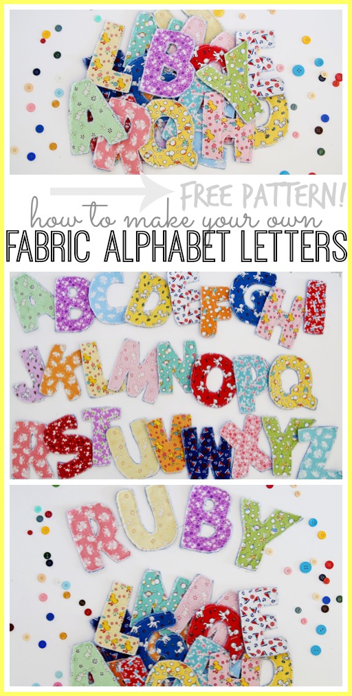fabric alphabet letters how to tutorial with free pattern
