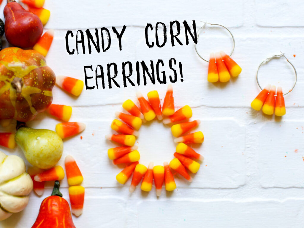 candy corn earrings
